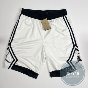 Nike Air Jordan Dri-Fit Diamond Mesh Basketball Shorts White Black  Large